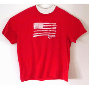 Radio Shack Store Red Shirt American Flag Cotton T-Shirt Men's XL